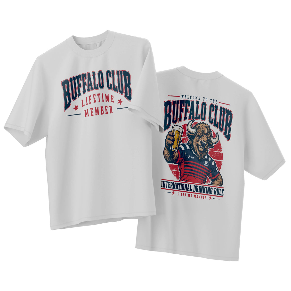 Retro Buffalo Club Oversized Tee